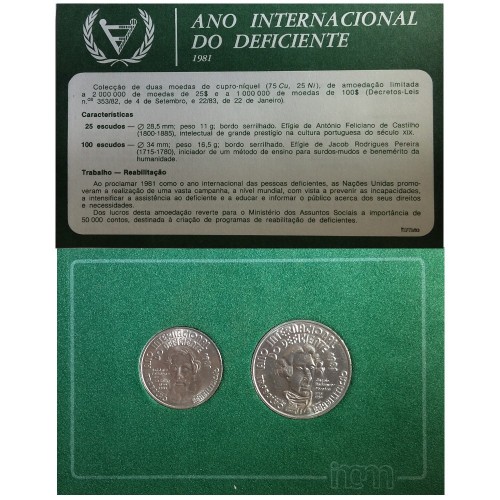 25$00 &amp; 100$00 1981 Bu Coins &quot;Disable Internacional Year&quot;
