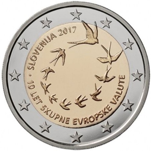 Slovenia  2€ 2017 (10 Years of the Euro)