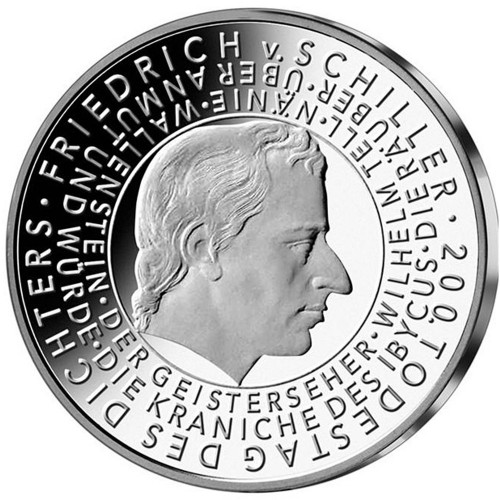 Alemanha 10€ 2005 Todestag von Friedrich Schiller