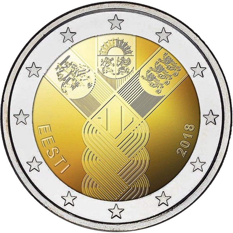 Lithuania 2€ 2018 (100 Years baltic States)