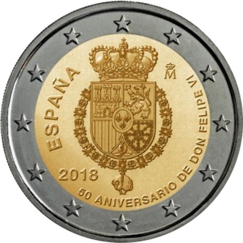 Spain 2€ 2018 (KingFilipe VI 50th Anniversary)