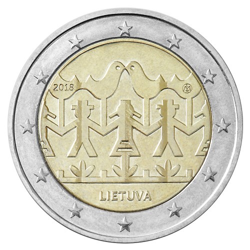 Lithuania 2€ 2018 (100 Years baltic States)