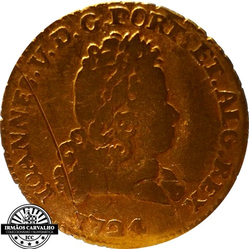 Ioannes V 1724  800 Reis (Gold)