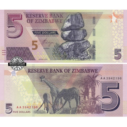 Zimbabué 5 dólares 2019