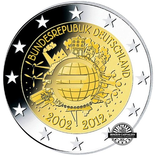 Alemanha 2,00€ 2012 10 Anos do Euro