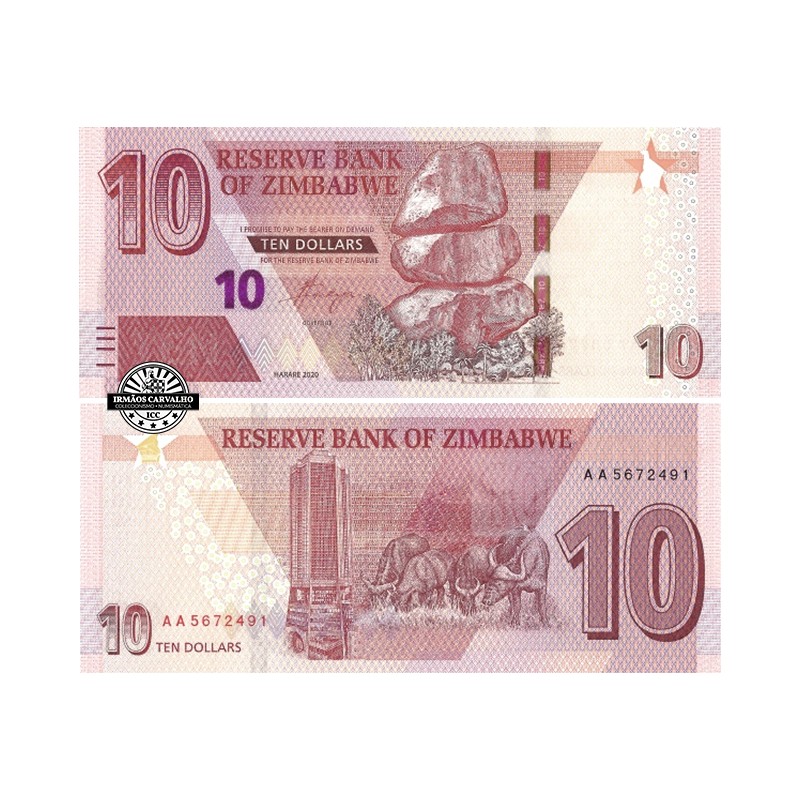 Zimbabwe 10 Dollars 2020