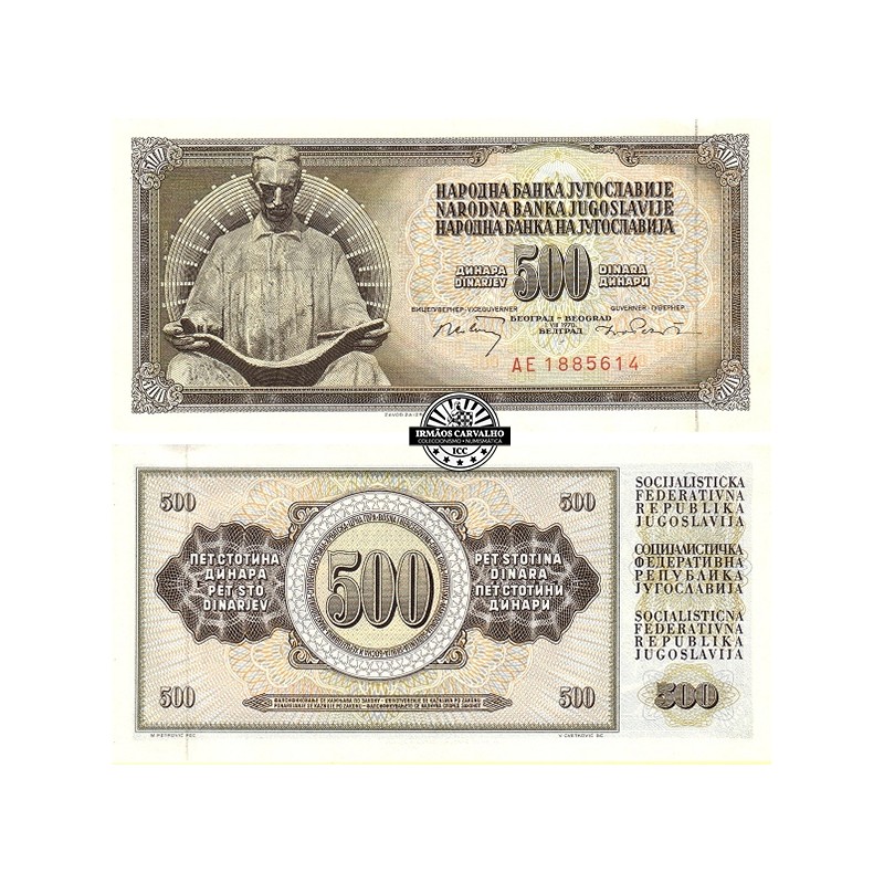Jugoslávia 500 Dinares 1970