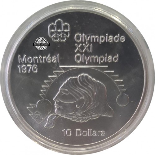 Canadá 10 Dollars 1975 Arremesso de Peso