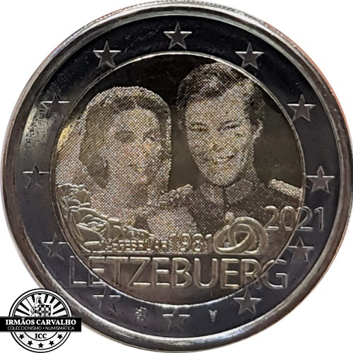 Luxemburgo 2 euros 40 Anos Casamento Grão Duque Guilherme