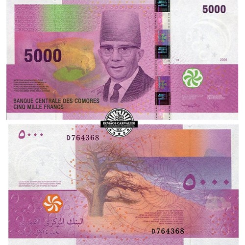 Comoros 5000 Francs 2006