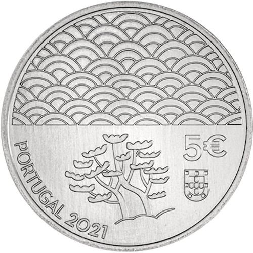 Portugal 5€  2021 A Arte da Laca (Portugal e Japão)