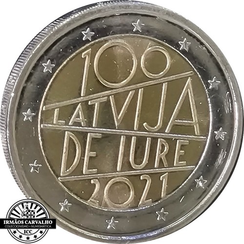 Letónia 2€ 2021 100 Anos da República