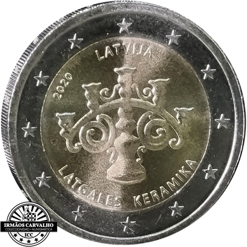 Letónia 2€ 2020 A Cerâmica de Latgalian