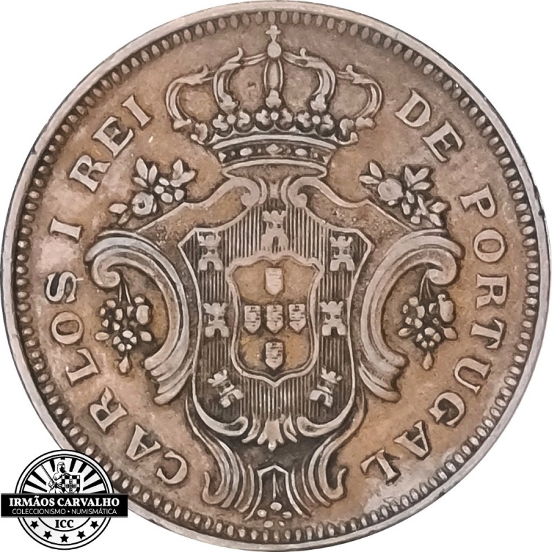 Carlos I 1901 10 Reis (Azores)