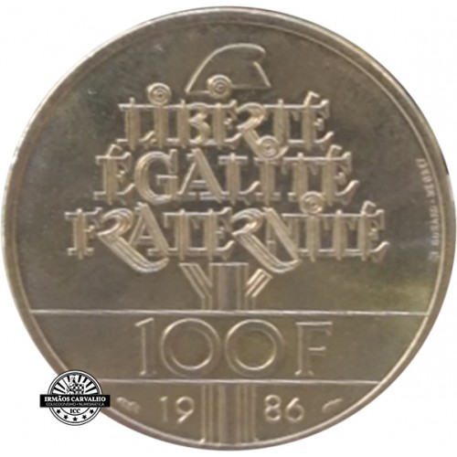 França 100 Francos 1986 (Estat. Liberdade)
