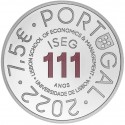 Portugal 7.5€ 2022 ( Prata Proof ) 111º Aniversário do  ISEG