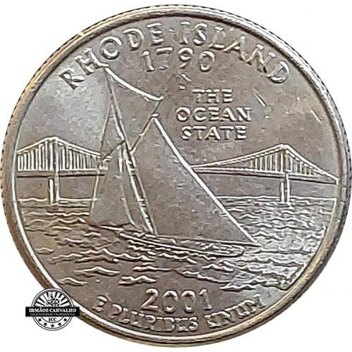 Estados Unidos Quarto de  Dólar 2001 Rhode Island P