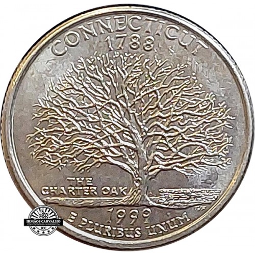 Estados Unidos Quarto de  Dólar 1999 Connecticut D