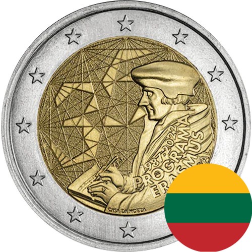 Lituânia 2€ 2022 Programa Erasmus