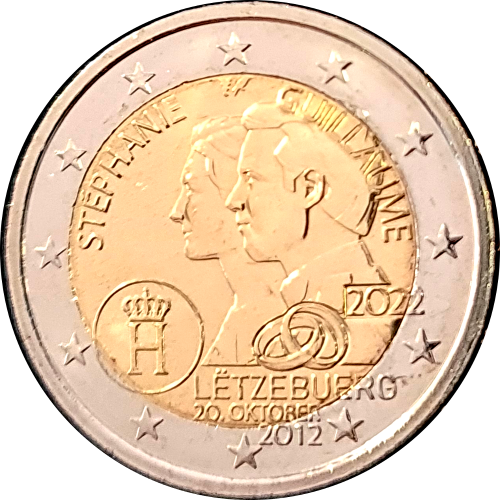Luxembourg  2€ 2022 10th Anniv. Wedding of the Grand Dukes
