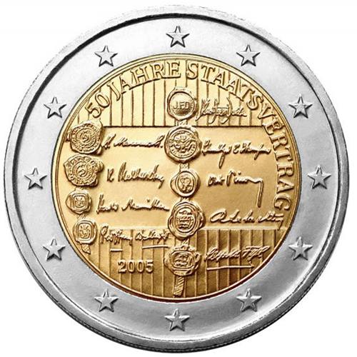 Austria 2€ 2005 50 Anos do Tratado da Áustria
