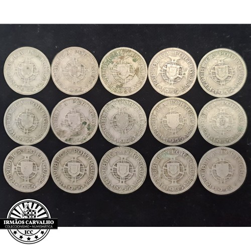 Angola 1952 10 escudos (20 Silver Coins)