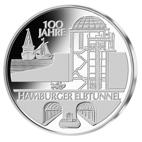 Alemanha 10€ Túnel de Elbe 2011 J