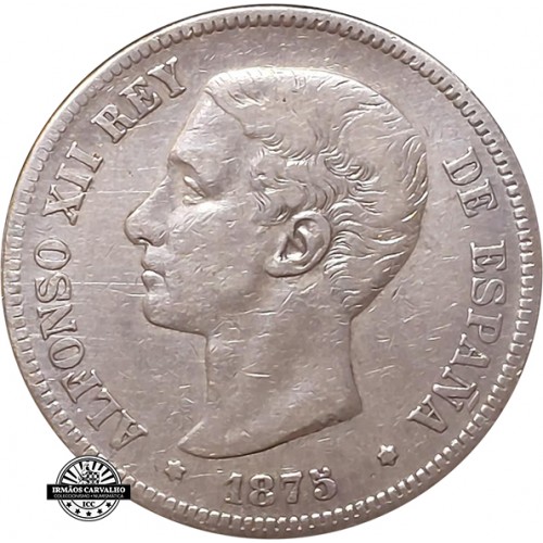Spain 5 Pesetas 1875*75*