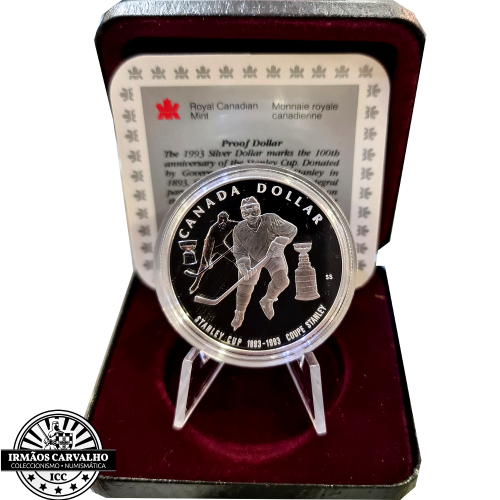 Canada 1993 Silver Dollar  Stanley Cup