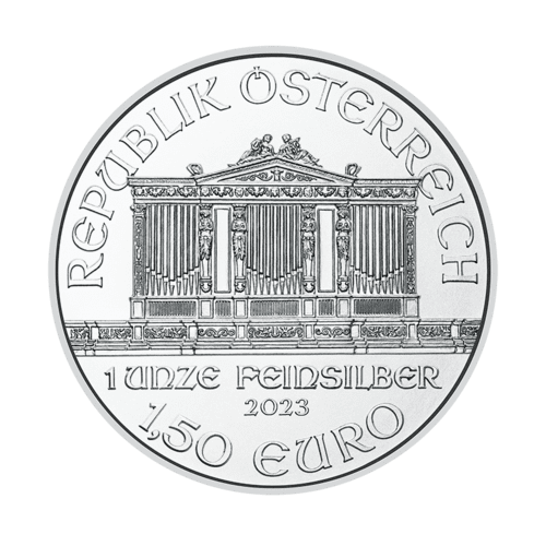 Áustria 1.5€ 2023 1 Oz Prata Filarmónica de Viena