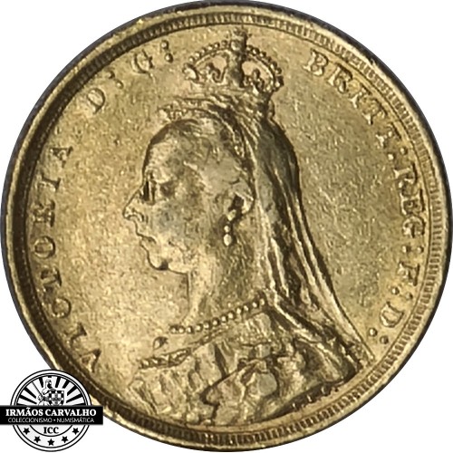 Inglaterra  Libra em ouro 1888 S Rainha Victória