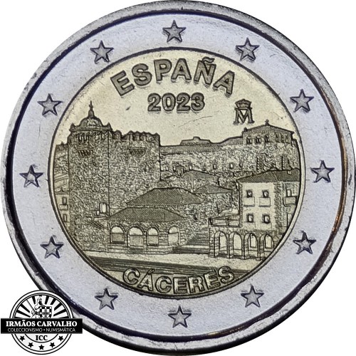 Espanha 2€ Euros 2023 Cáceres