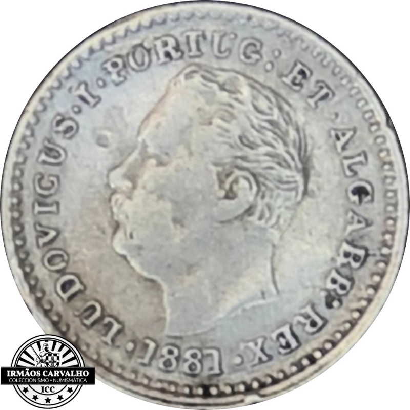 India  D. Luís I 1/8 Rupia  1881