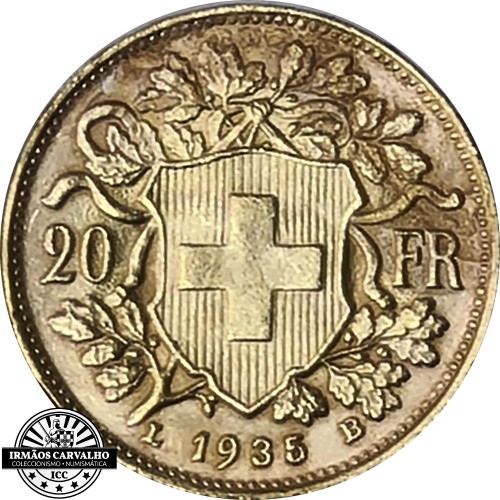 Suiça 20 Francos 1935 (Ouro)