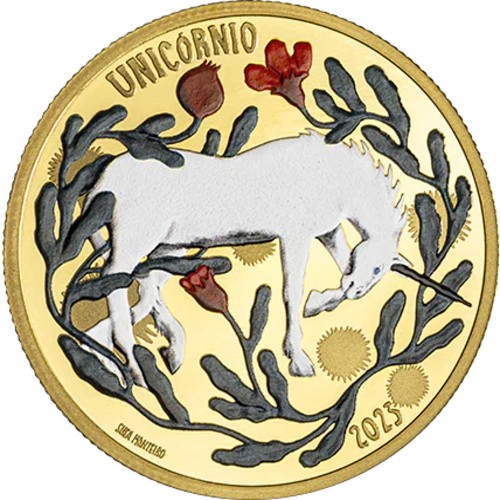 5 Euro Proof Unicórnio (Ouro Proof)