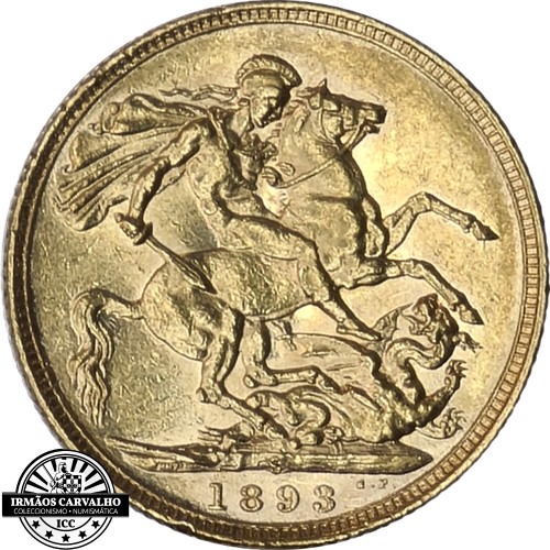 Great Britain 1893 M Gold  Sovereign Queen Victoria