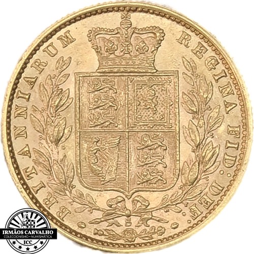 Inglaterra  Libra em ouro 1877 S Rainha Victória