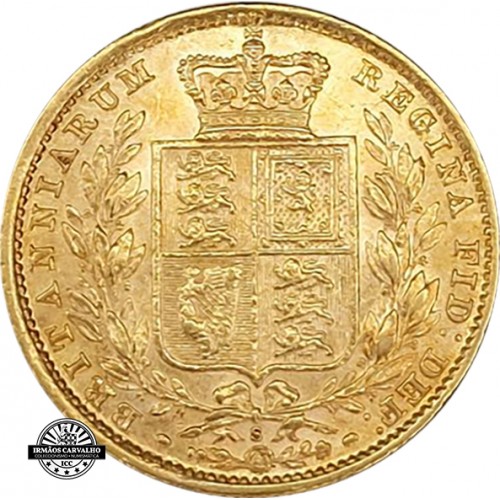 Inglaterra  Libra Brasão em ouro 1854 Rainha Victória