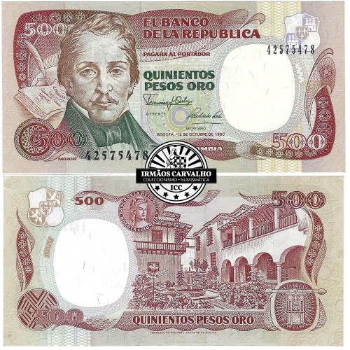 Colombia 500 Pesos 12.10.1990