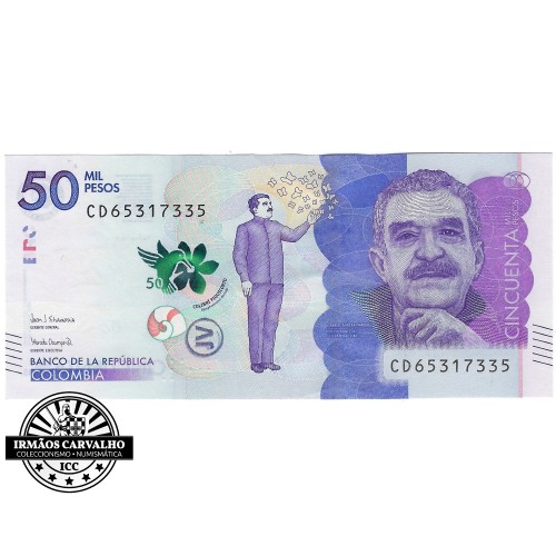 Colômbia 50.000 Pesos 26.05.2020