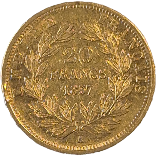 França 20 Francos 1857  (Ouro)