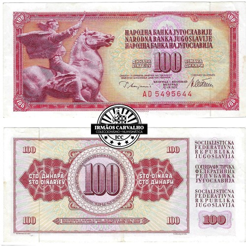 Jugoslávia 100 Dinares 1978