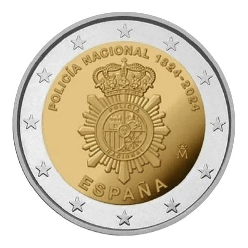 Espanha 2€ Euros 2024 200 Anos Policia Nacional