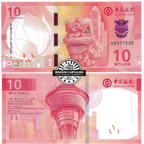 Macau 10 Patacas 2020 (Banco da China)