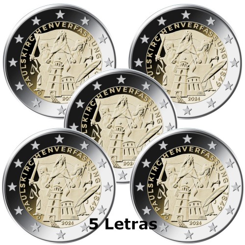 Germany  5X2€ 2024  Paulskirche Constitution