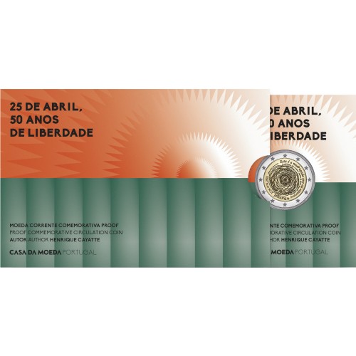 Portugal €2 2024 Proof  50 years of the 25th of April