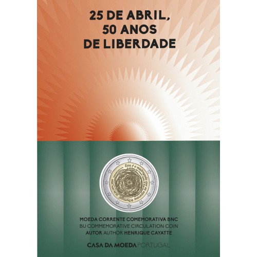 Portugal €2 2024 Bu  50 years of the 25th of April