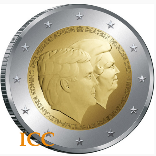 Holanda  2€ 2014 Retrato Duplo