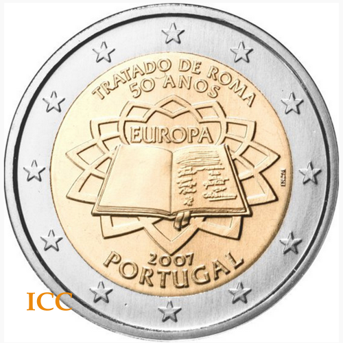 Portugal 2€ 2007 Tratado de Roma