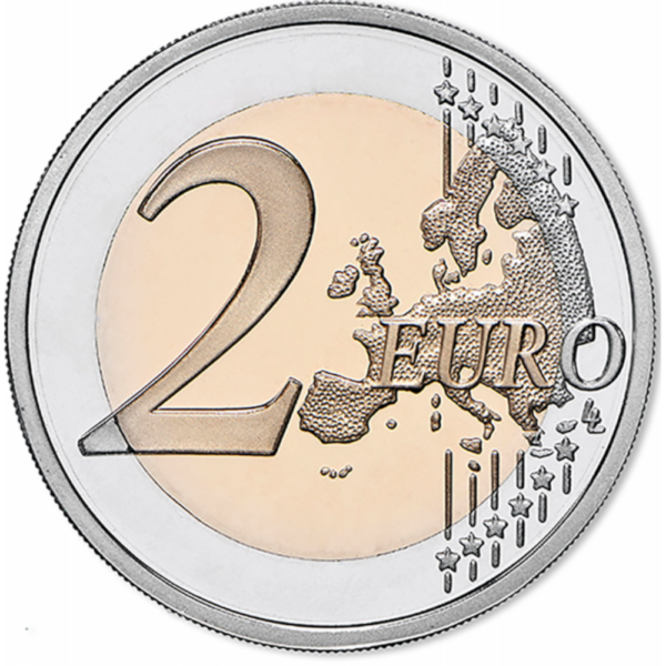 Moeda Grécia 2 Euro 2024 Rest. da Democracia - verso